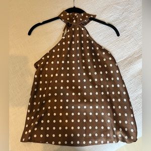 Petal & Pup Polka Dot Halter Tie Neck Tank